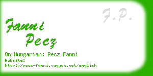 fanni pecz business card